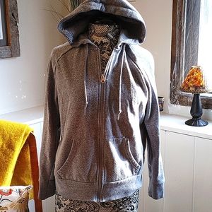 Hooded sweatshirt jacket